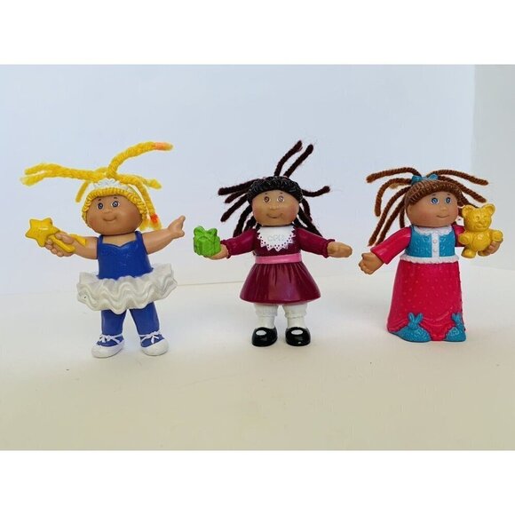 Cabbage Patch Kids CPK Doll Mini Figures Lot Of 3 PVC 1990s Figures - Picture 1 of 14
